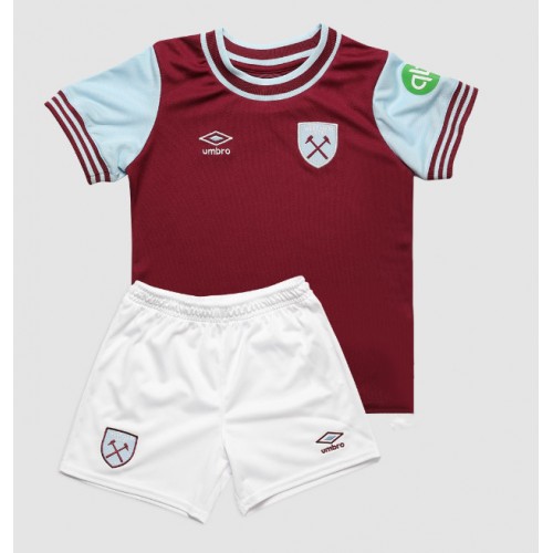 Fotbalové Dres West Ham United Dětské Domácí 2024-25 Krátký Rukáv (+ trenýrky)